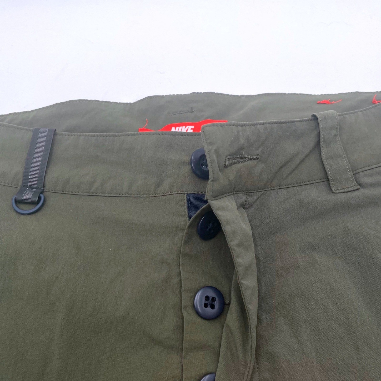 Nike Tech Pack Utility Shorts Mens 32 Olive Green Navy Blue Nylon Stretch 5895