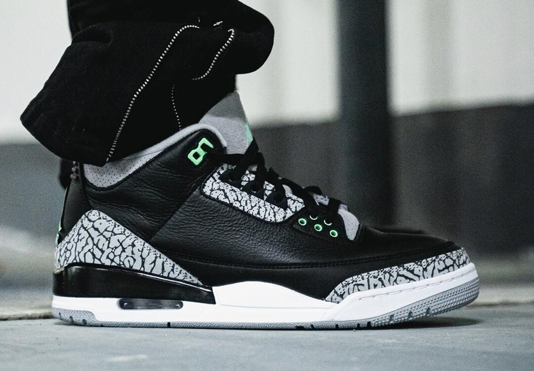 Nike Air Jordan III 3 Retro Green Glow Black Grey CT8532-031 Men’s
