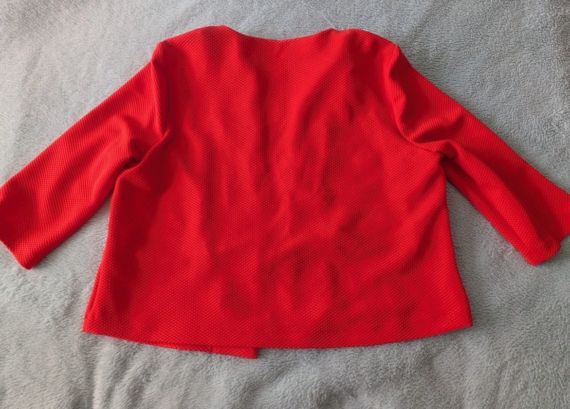 The Collection Debenhams Womens Orange Textured Open Front Jacket Size 18