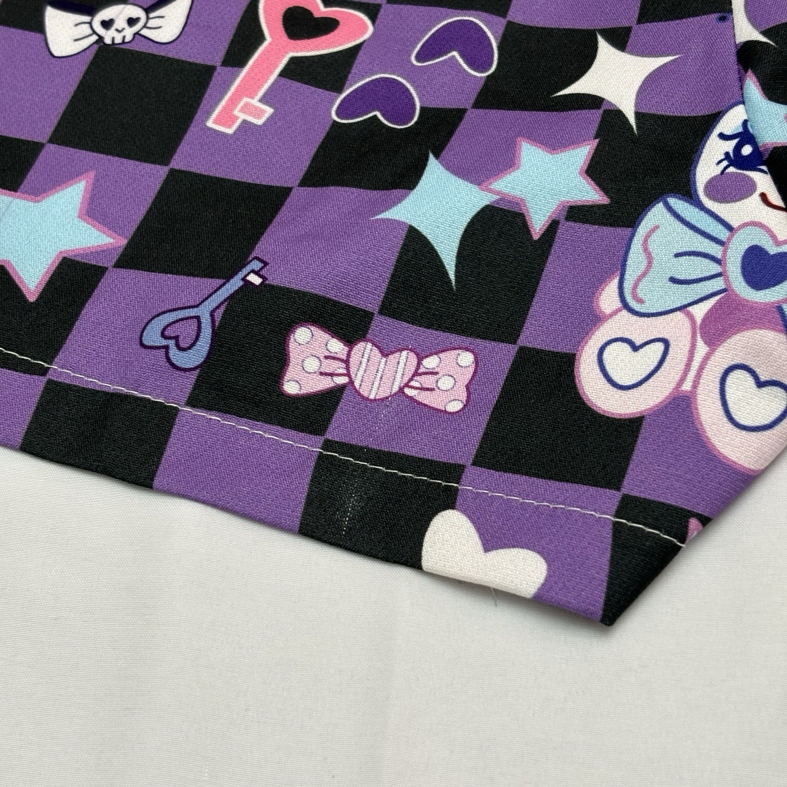 Romwe Anime Cartoon Print Checkerboard Pinafore Romper Size Small
