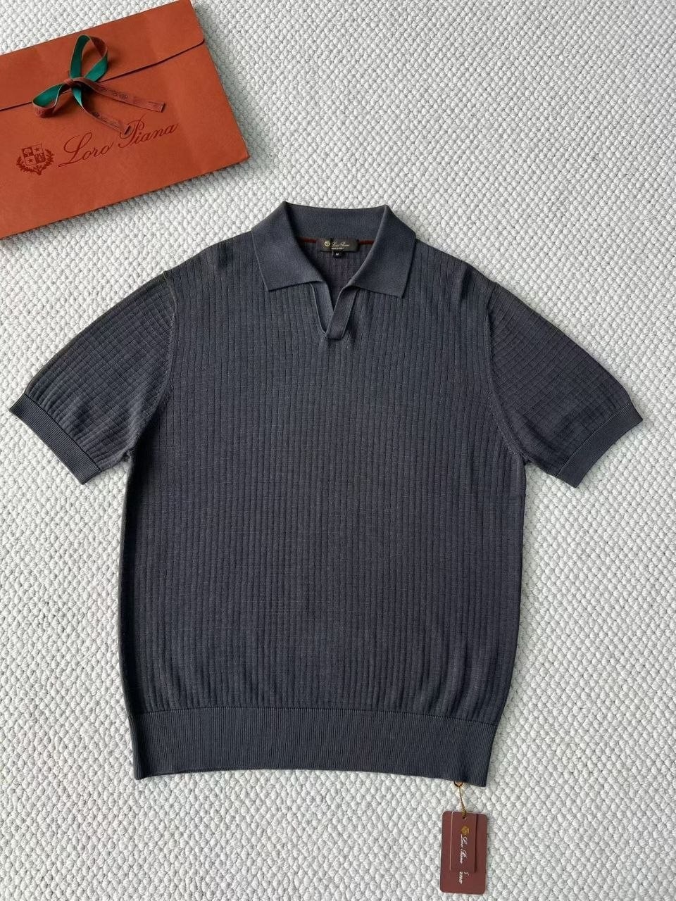 Loro piana Mens Polo Shirt NEW size US l/XL IT 50-52 silk/cotton 1250$ retail