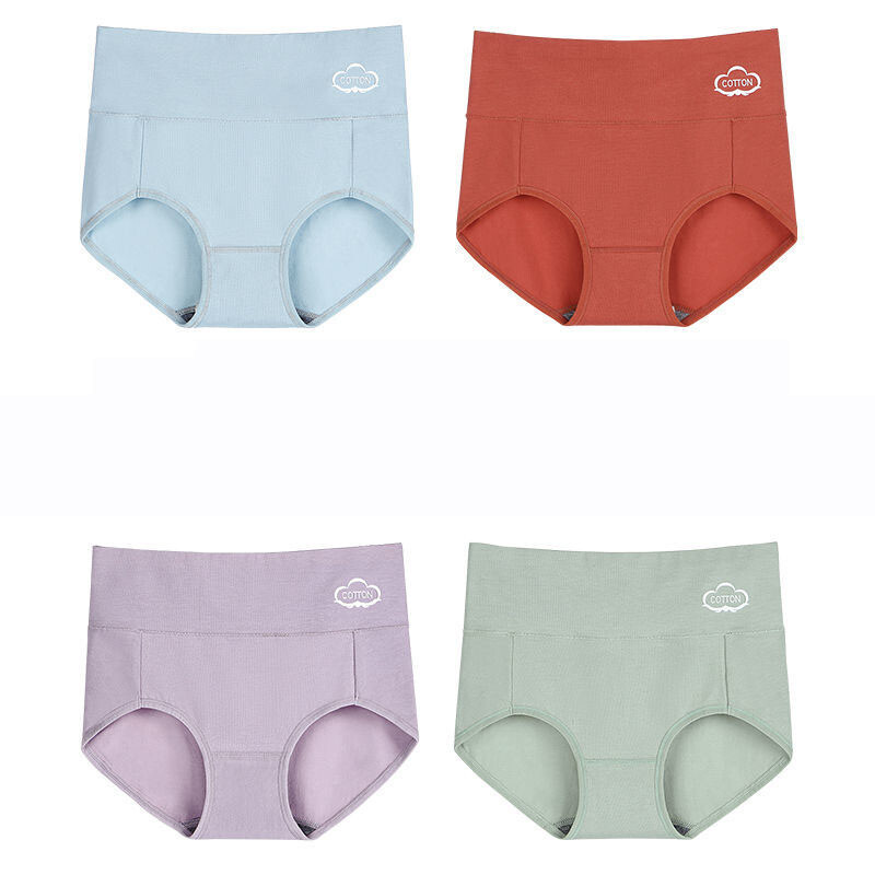 4 Pack Womens Shapewear Cotton High Waist Butt Lifter Tummy Control Slim Panties