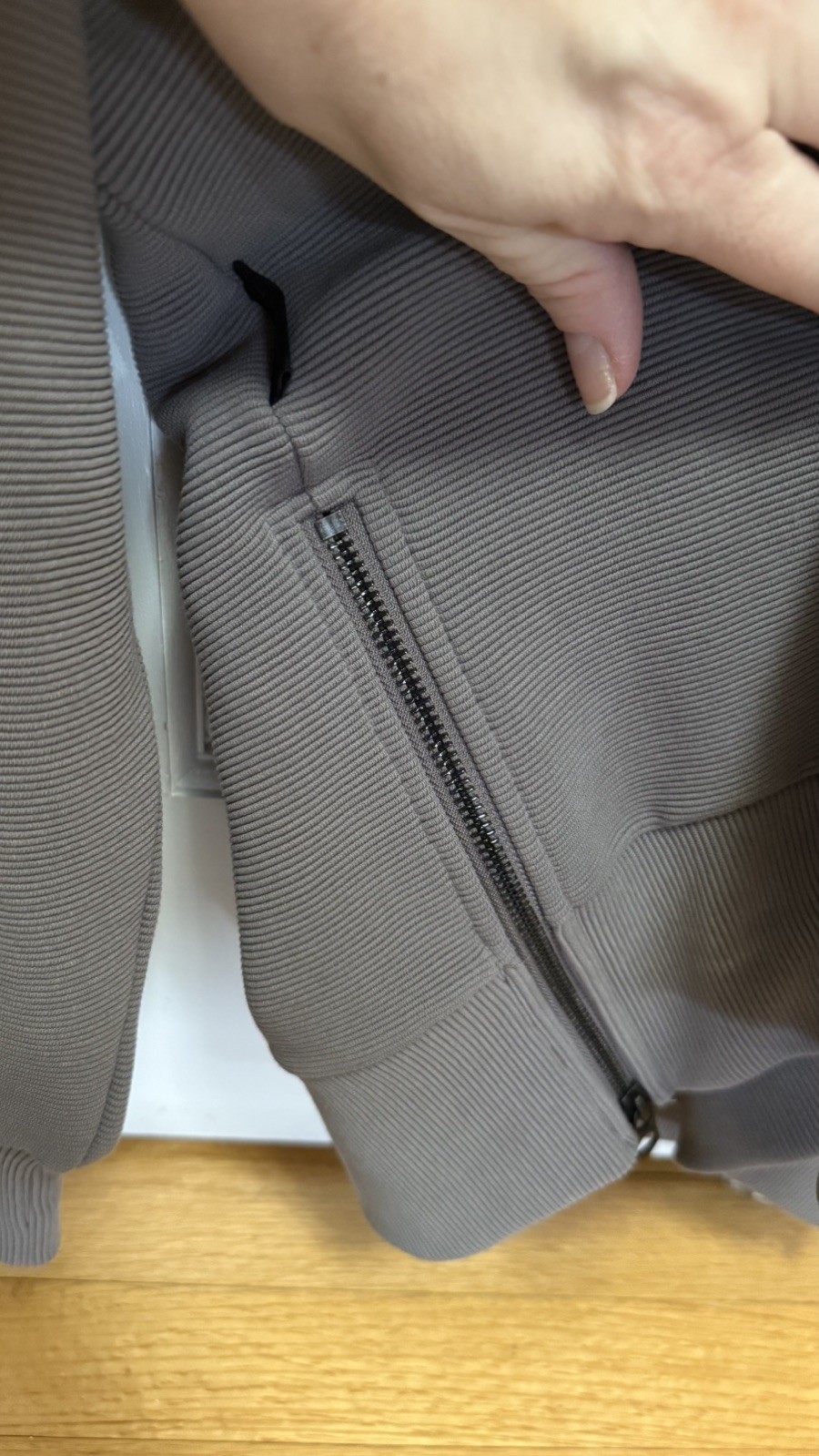 Varley Milton Sweat – Tarmac Longline Doublesoft Taupe Fleck Pullover