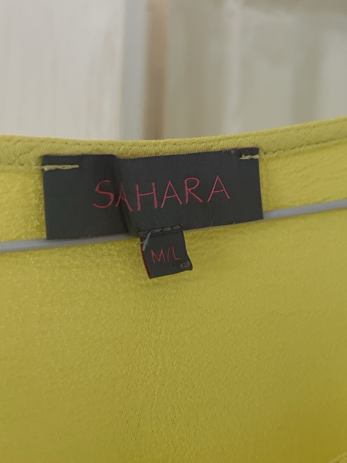 Sahara Top Women Size Med large Bright Yellow Oversized Slouchy Lagenlook