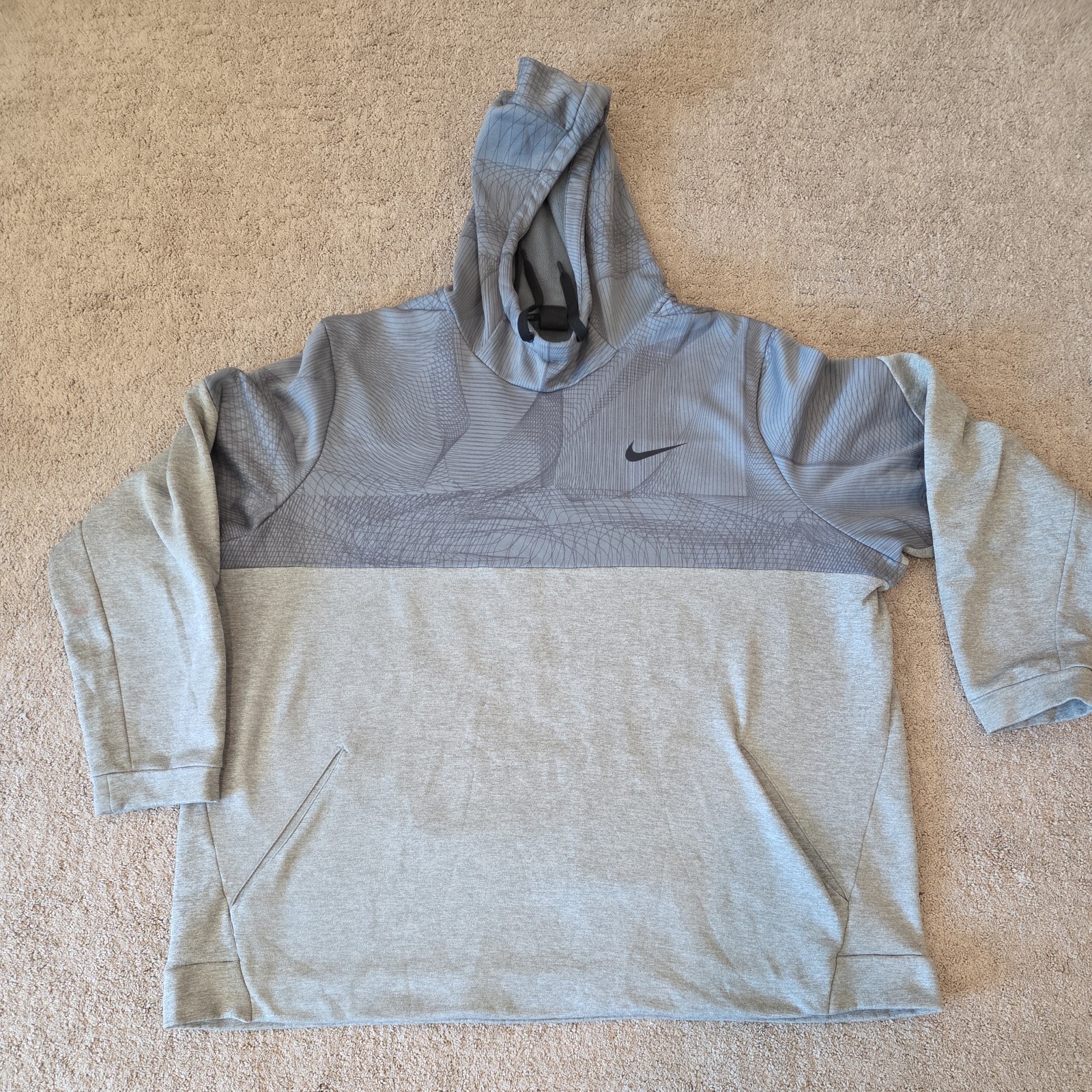 NIKE Dri Fit Hoodie Gray Mens Big and Tall Size 4XLT
