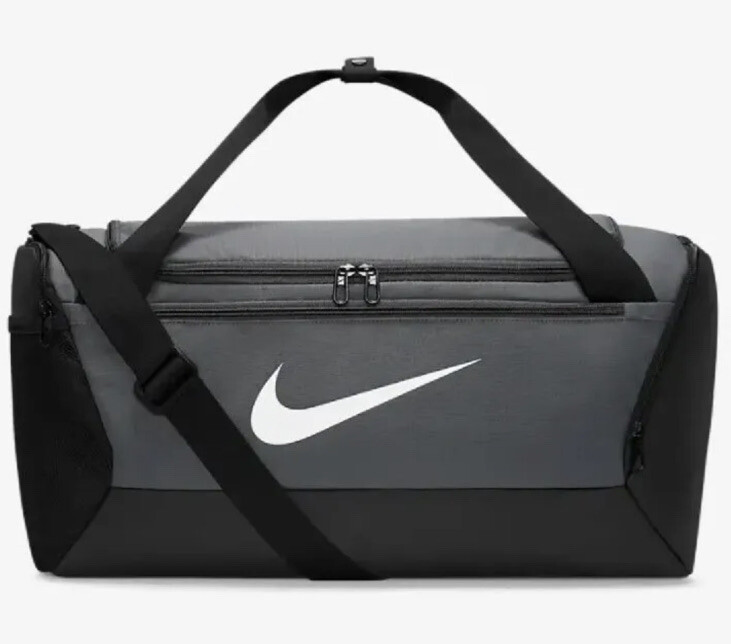 Nike Brasilia Training Duffel Gym Bag Med 60L Black/Grey Travel Tote DH7710 A4