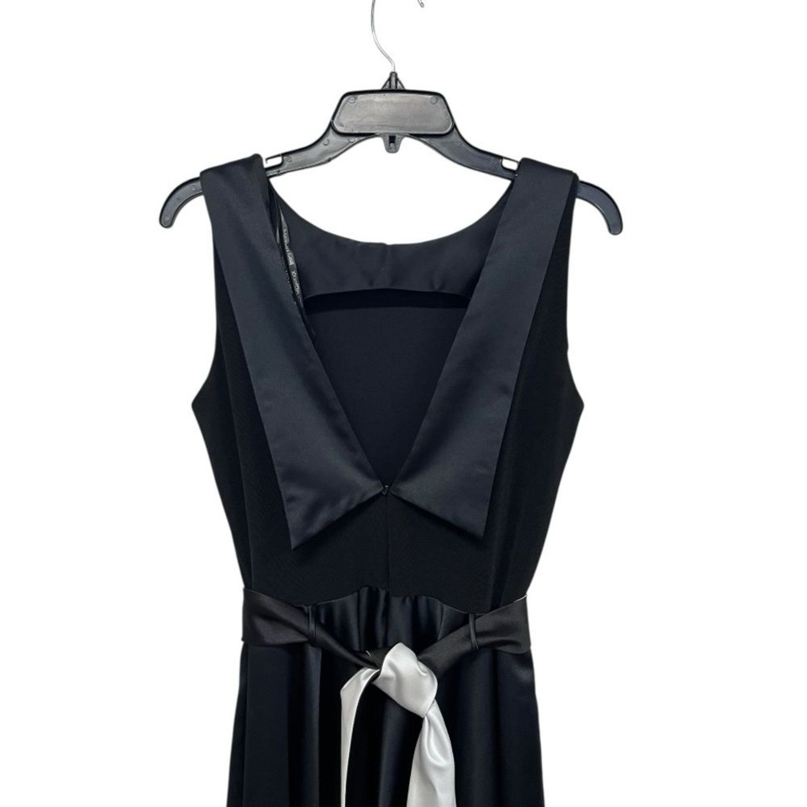 Scott McClintock | Black Low Back Sleeveless A Line Maxi Gown Dress 14