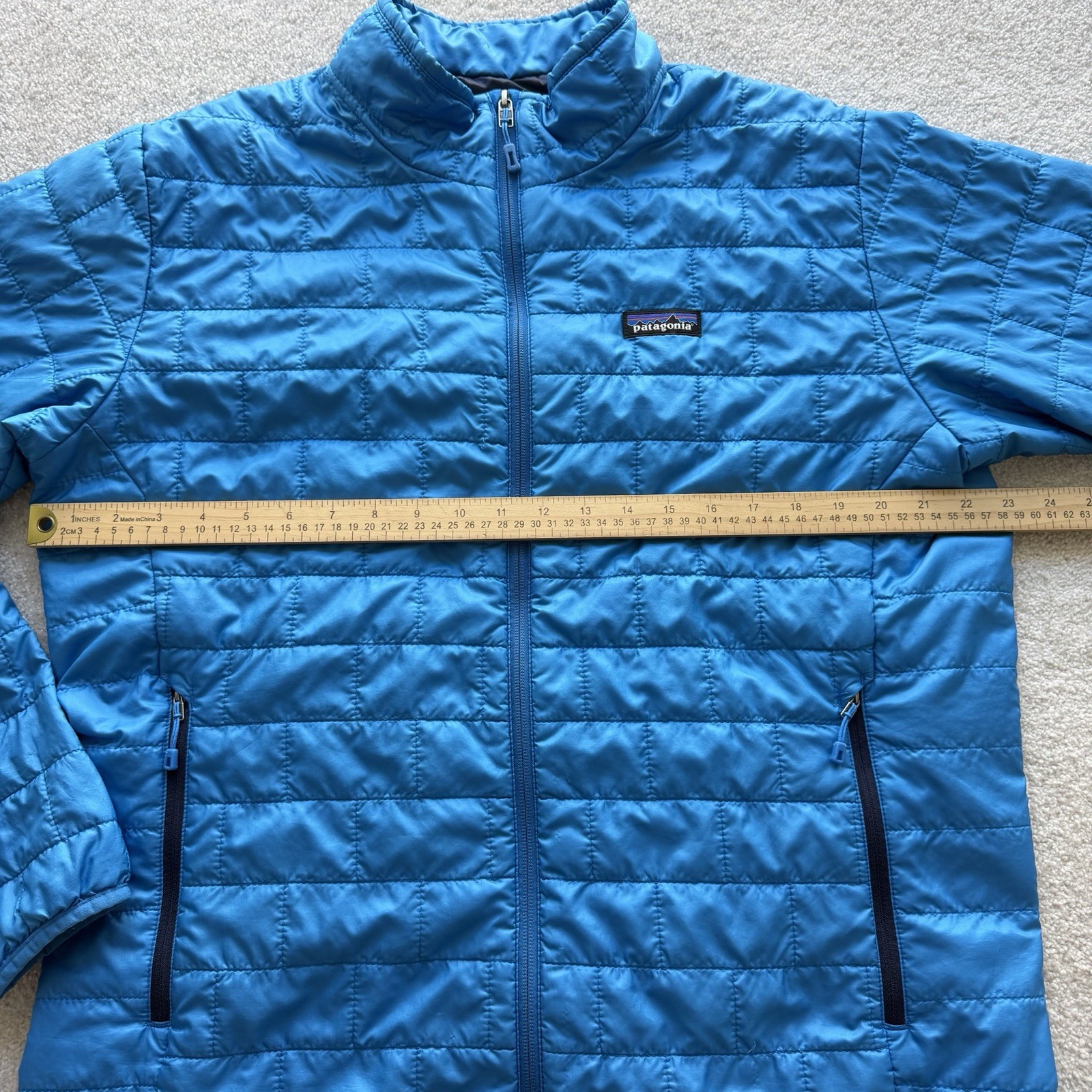 Patagonia Nano Puff Jacket Men’s Quilted Large Blue Full Zip Outdoor 84211