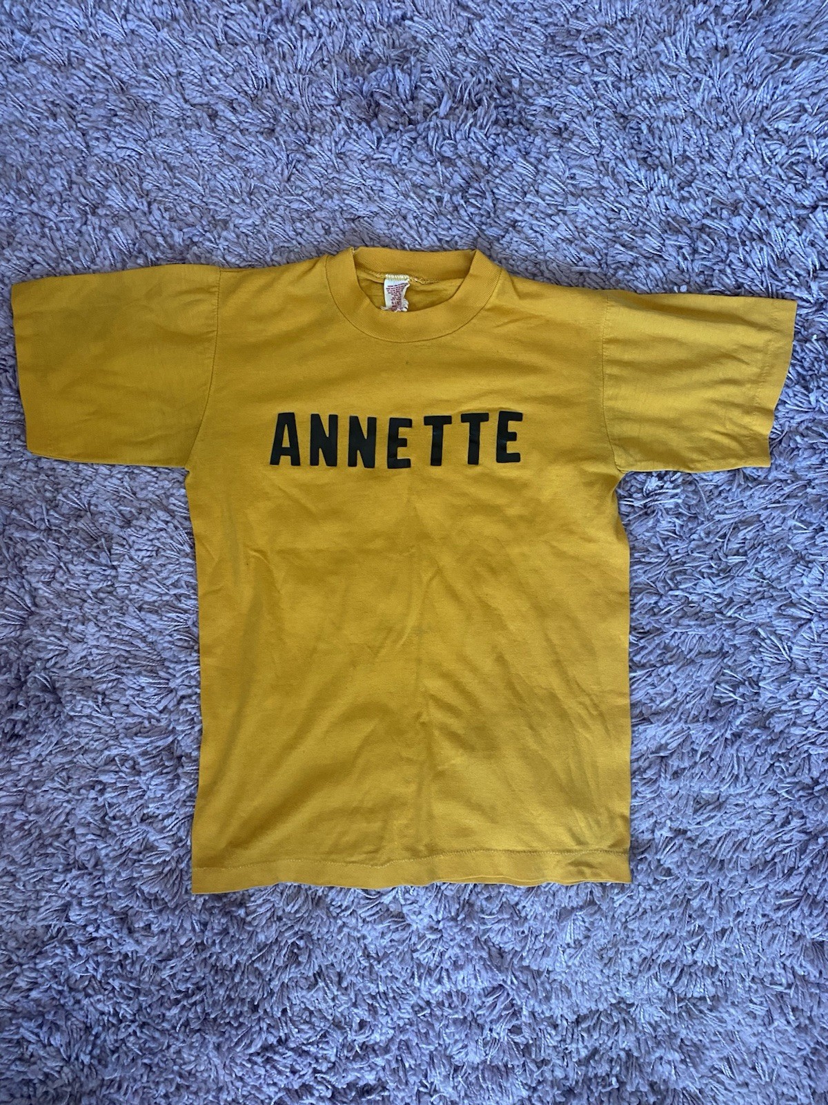 Vintage Name T Shirt Annette Yellow Women’s Size Small