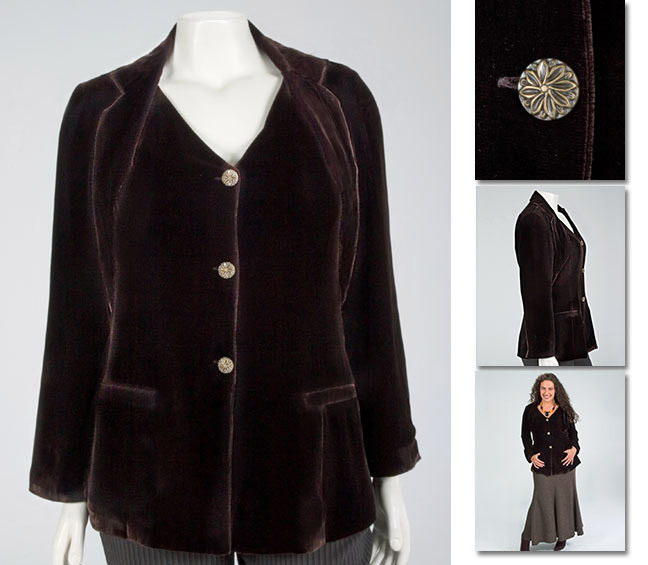 NEW Zaftique DOUBLE LAYER VELVET JACKET Chocolate 14 16 32 0Z 1Z 5Z / L XL 1X 5X