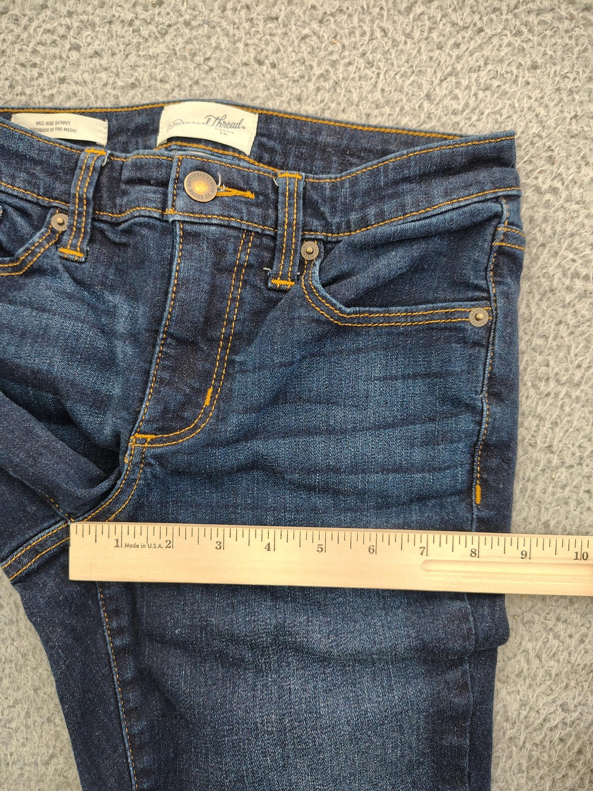 Universal Thread Jeans Womens 2/26R Blue Mid Rise Skinny Stretch Denim Pants