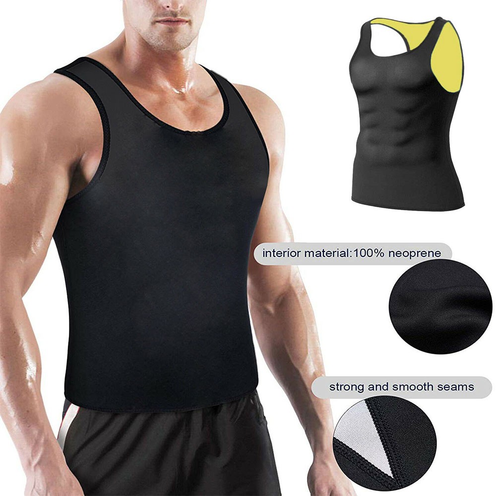 Men Gynecomastia Compression Tank Top Sauna Sweat Vest Fitness Body Shaper Belt