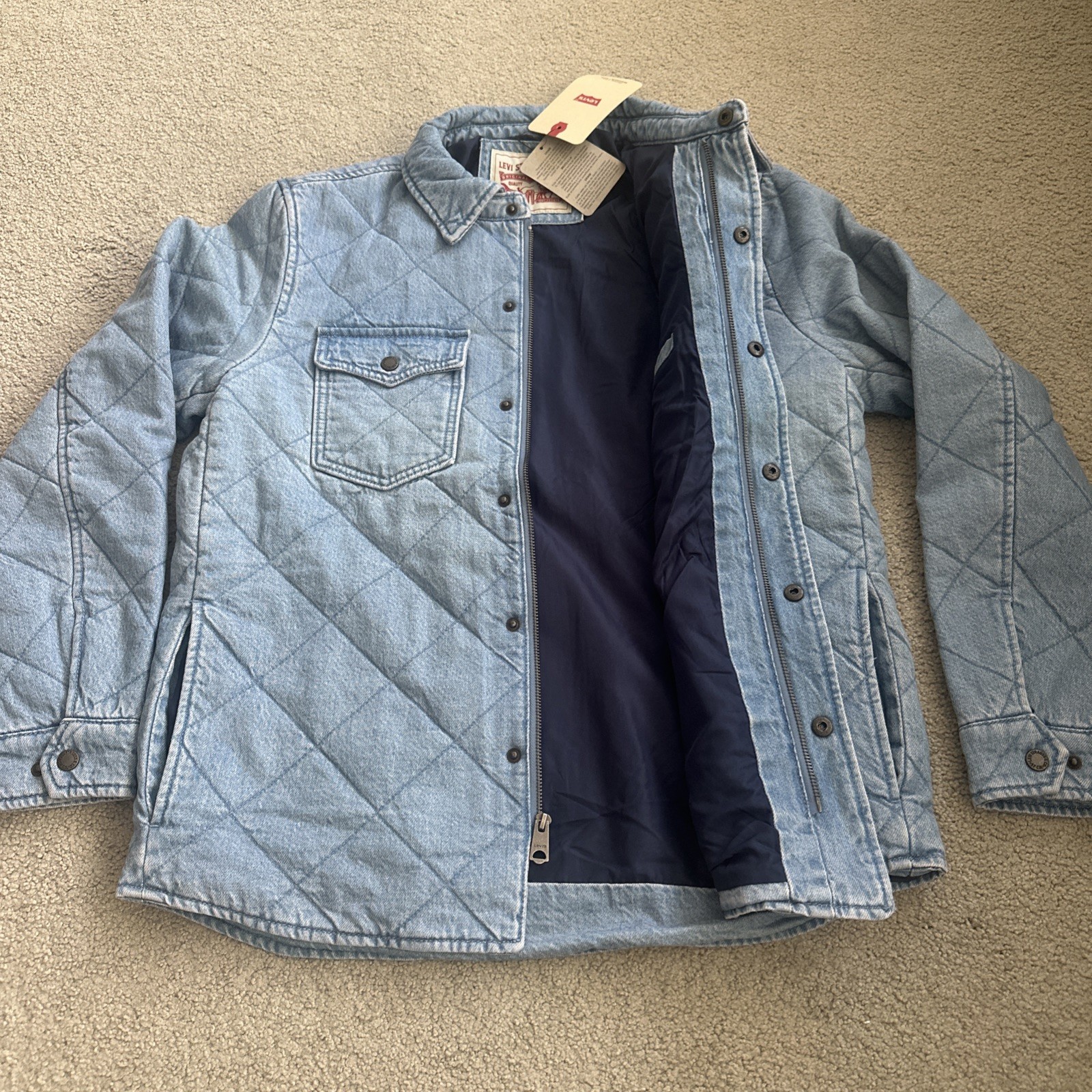 Levi’s Bronson Overshirt Snap Lined Jacket Shacket Long Sleeve Men’s Size Small