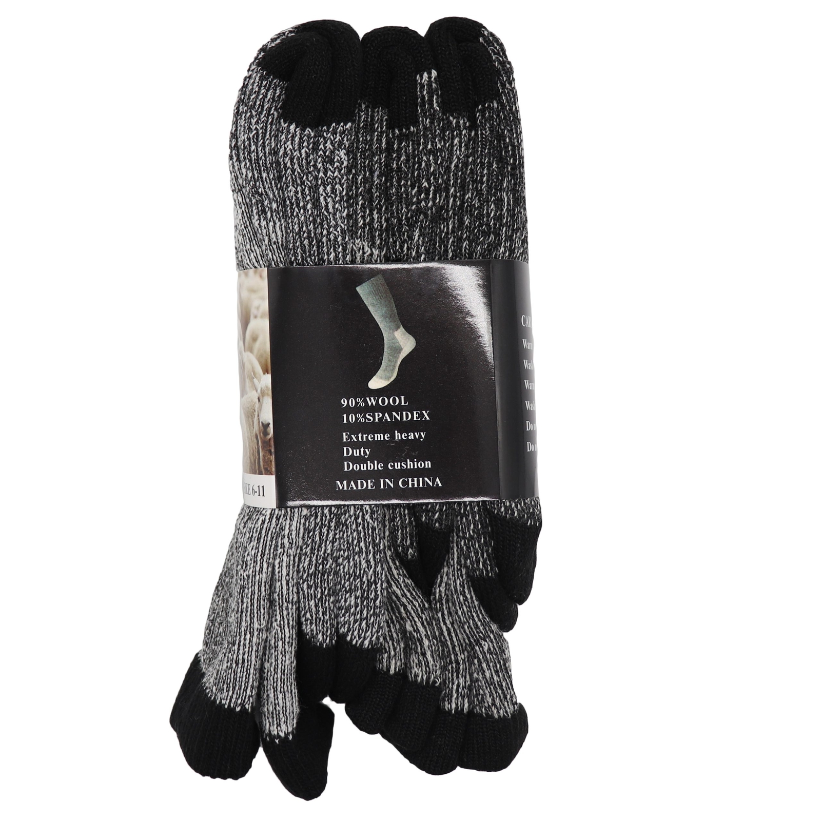 6 Pairs Merino Wool Thick Double Cushion Heavy Duty Socks Tradie Warm Thermal
