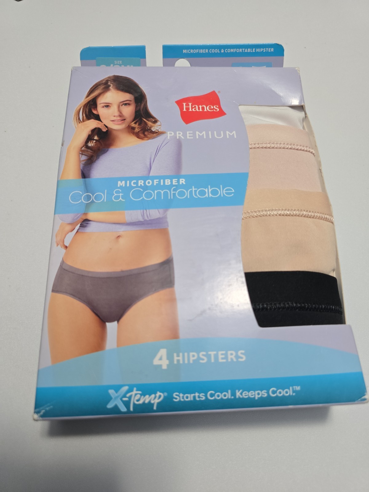 Hanes Women’s Premium Microfiber Cool & Comfortable 4 Pairs Hipster Underwear