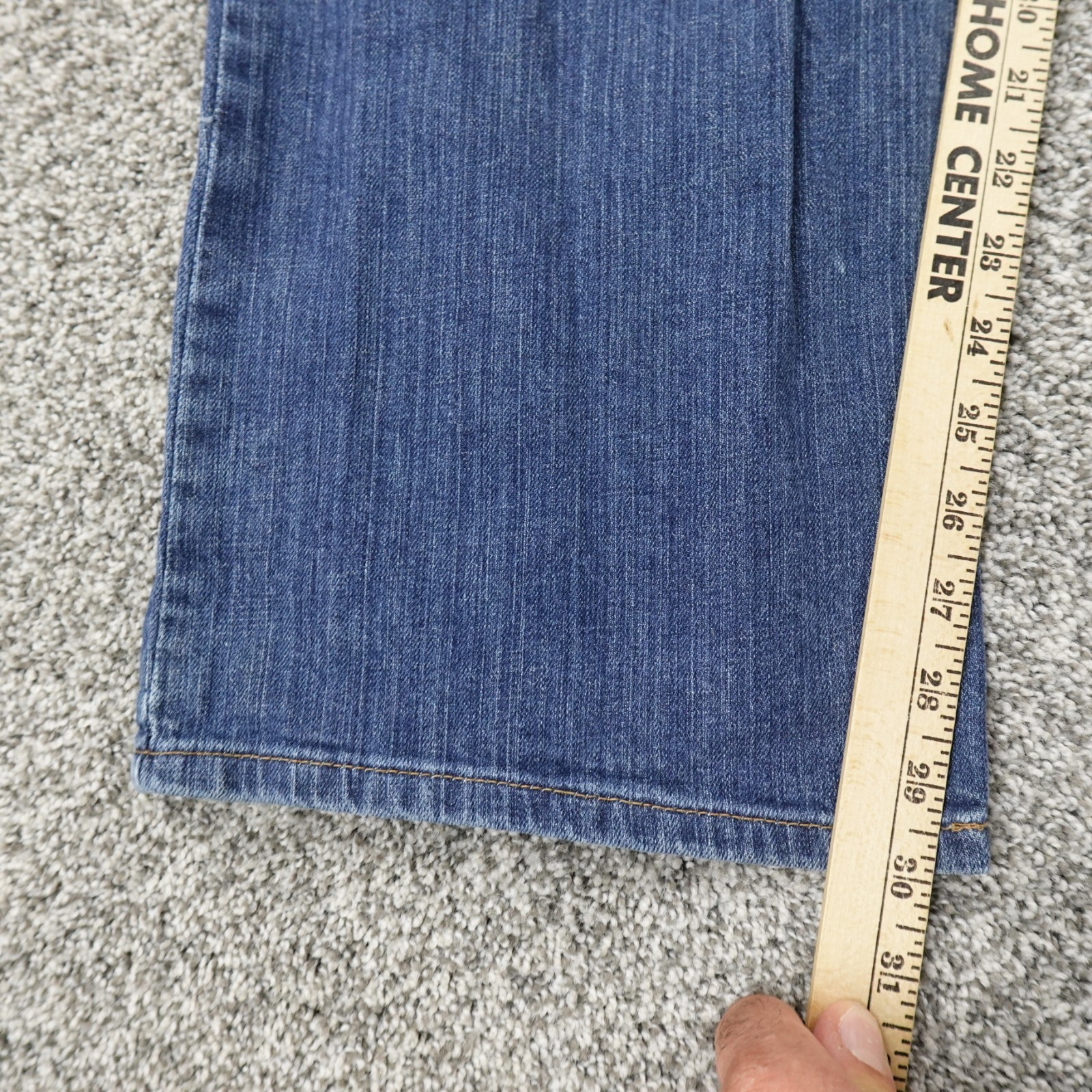 Carhartt Jeans Womens 22 Dark Blue Denim Pants Relaxed Straight Workwear Stretch
