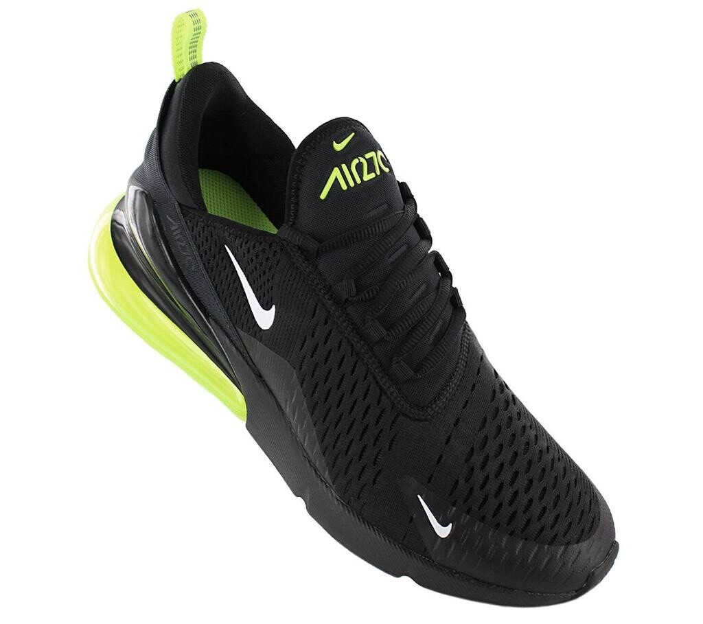 Nike Air Max 270 Black Neon Low Top Running Sneakers DO6392-001 Size 7UK