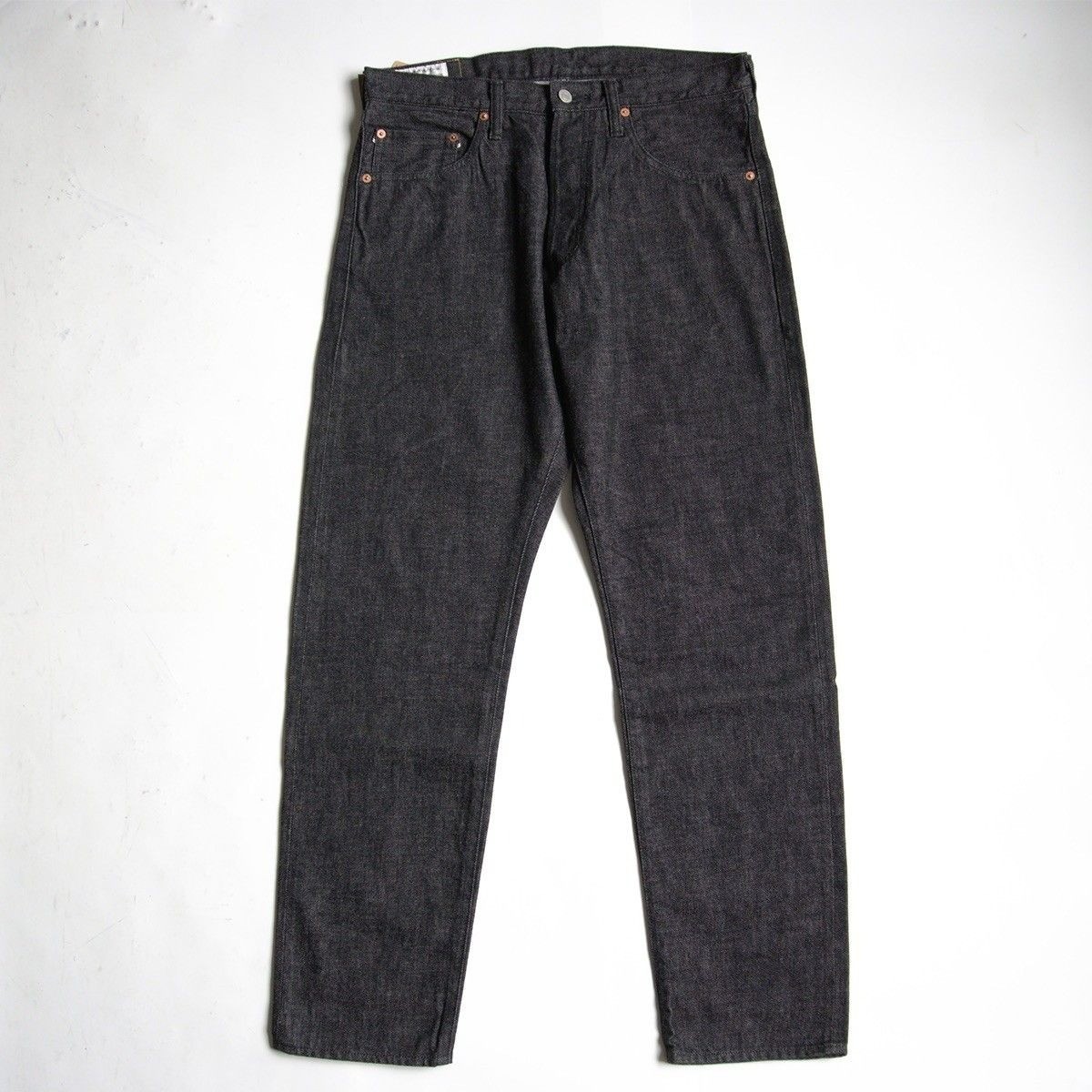 STUDIO D’ARTISAN D1826B Ivy Relaxed Tapered 13oz Black Jeans W34 Inseam 31.5in