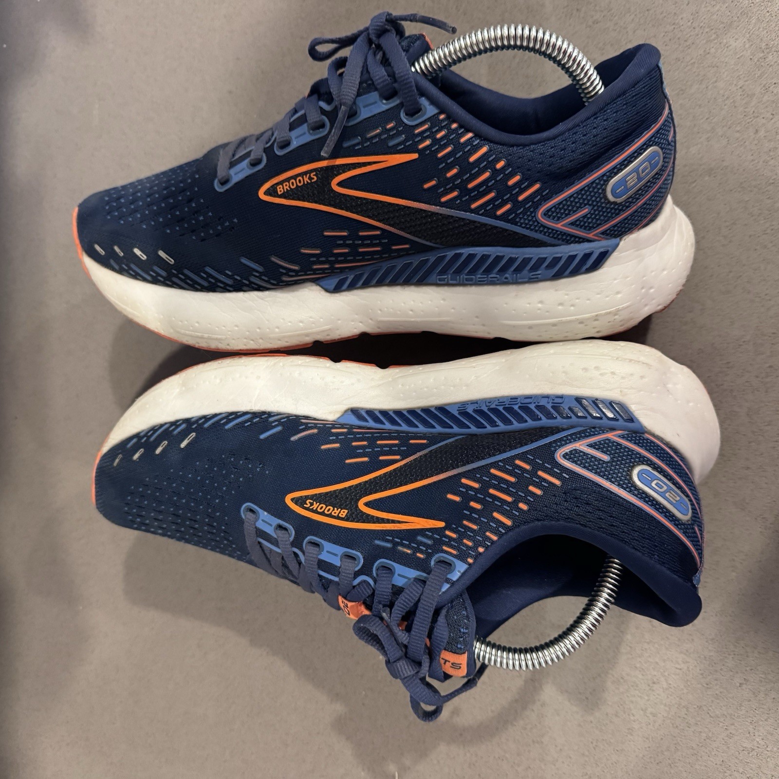 Brooks Glycerin 20 Mens Size 8Running Shoes Navy Orange