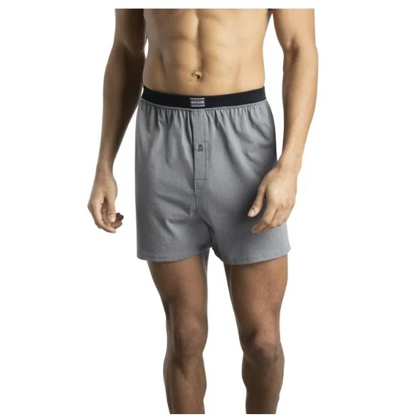6 Pack Fruit of the Loom Men’s Assorted Knit Boxers Soft Knit Fabric Sizes S-3XL