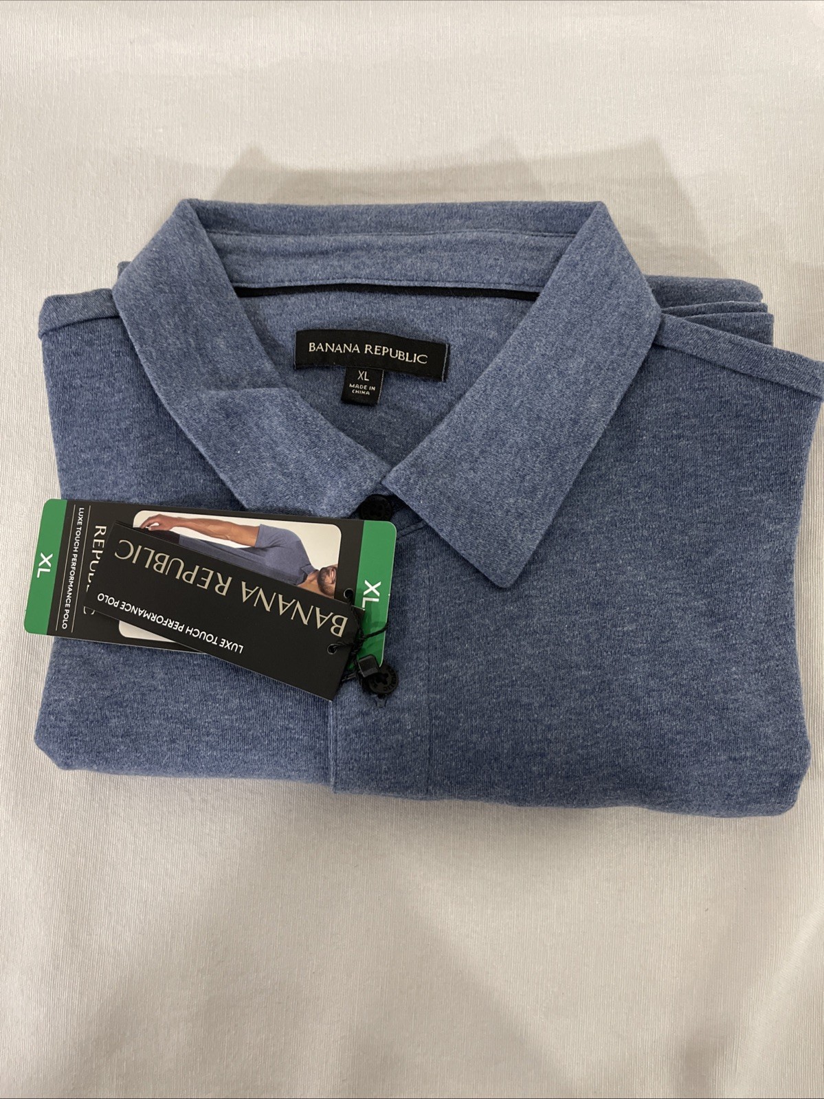 Banana Republic Men’s Luxe Touch Performance Polo Shirt X-LARGE BLUE