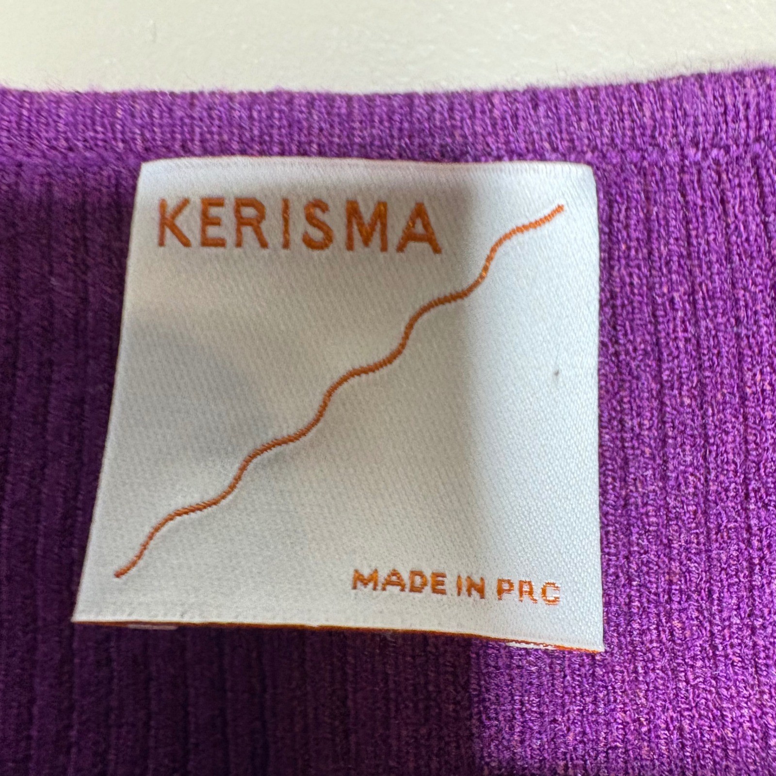 Kerisma Ryker Purple Ribbed Batwing Dolman Sleeve Sweater Size M/L Womens