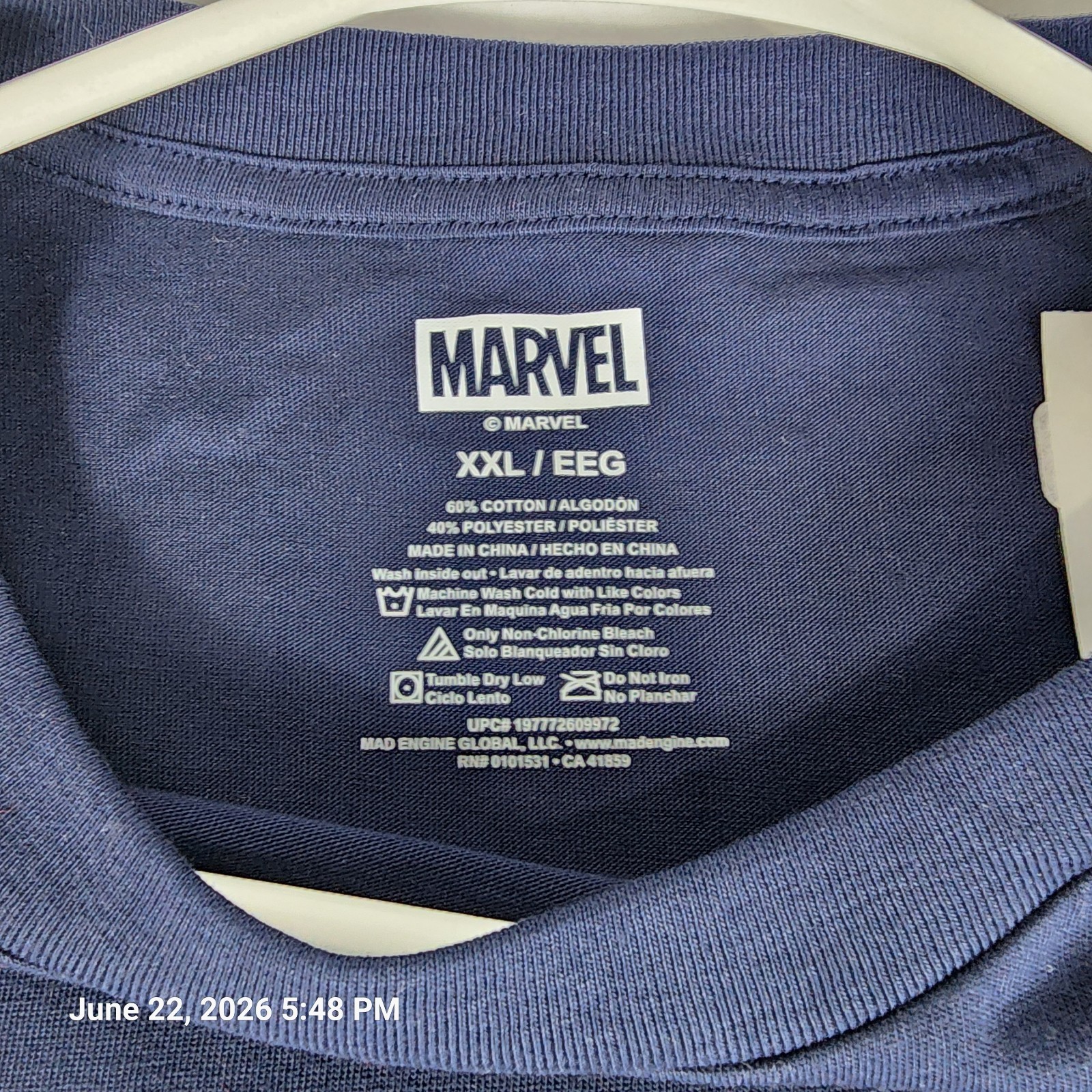 The Amazing-Spiderman Marvel Men’s Graphic Logo Gray Medium Size T-Shirt NWT