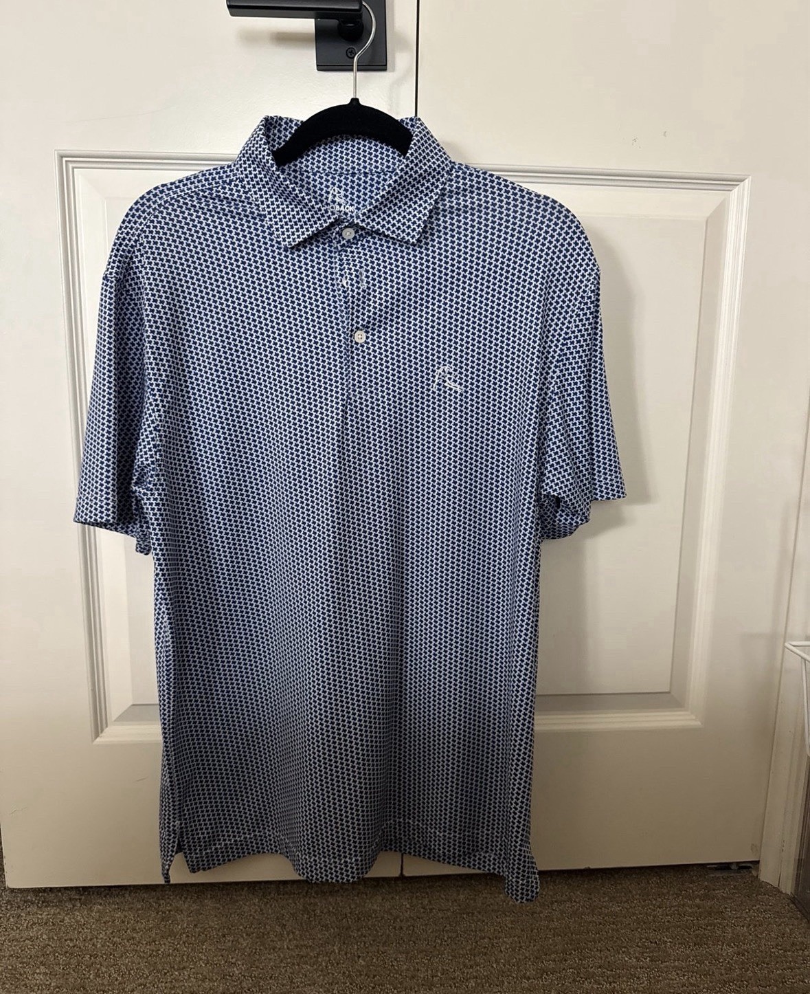 Rhoback The Don’t Mess Texas State Print Performance Golf Polo Shirt Men’s M