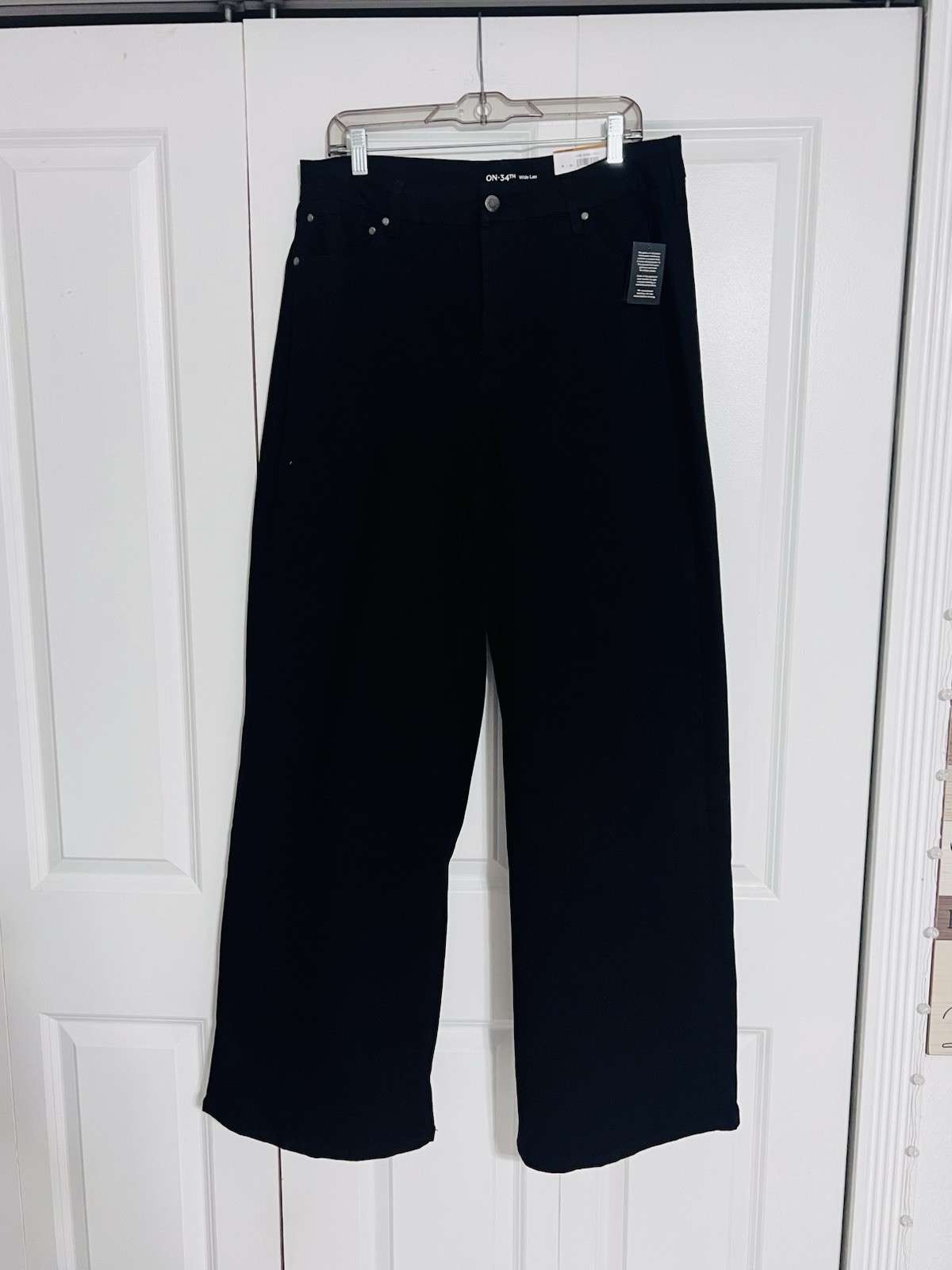 Old Navy Women’s Plus 16W Black Solid Wide-Leg Overalls Pants NWT