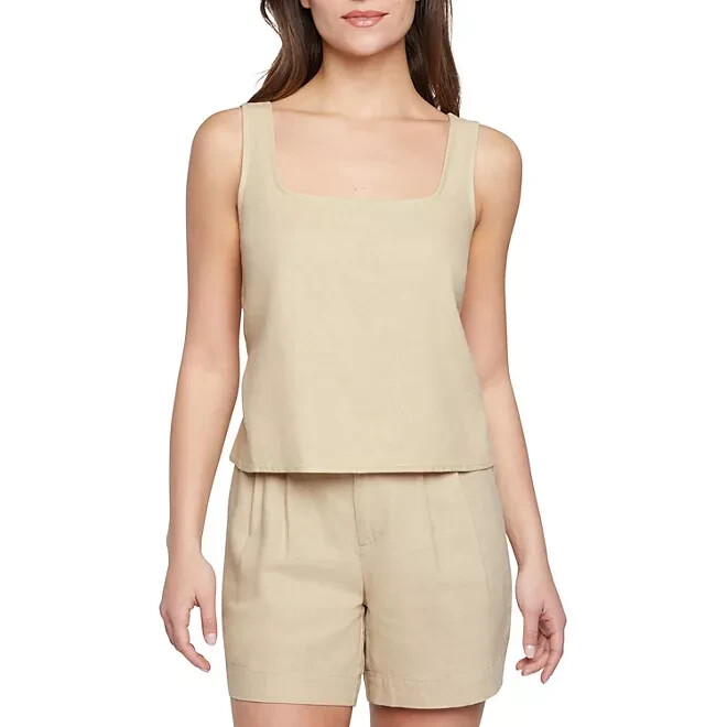 Express Women’s Linen Tank Size M Cream