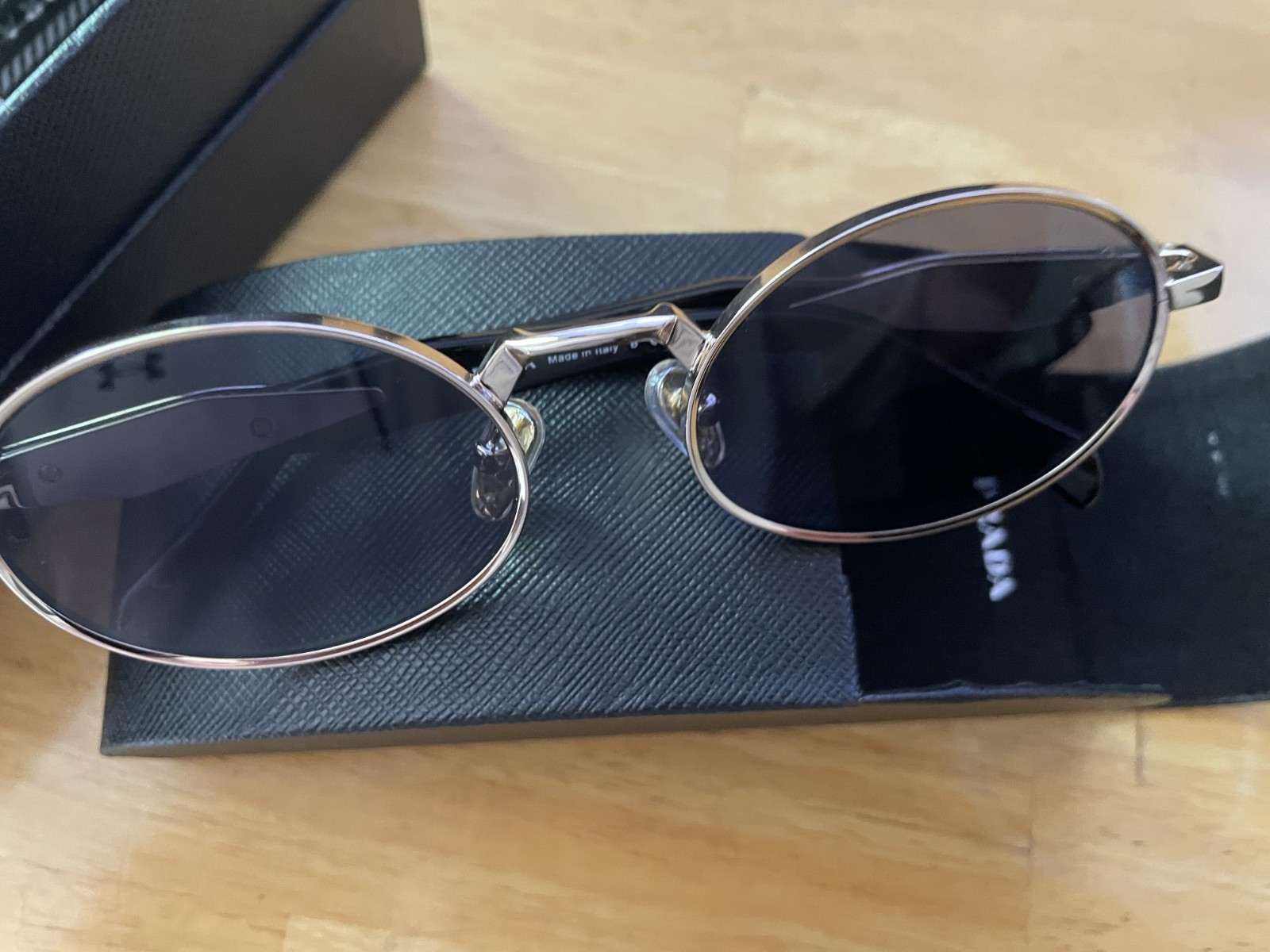 PRADA PR 65ZS ZVN09T Pale Gold Dark Grey 55 mm Women’s Sunglasses