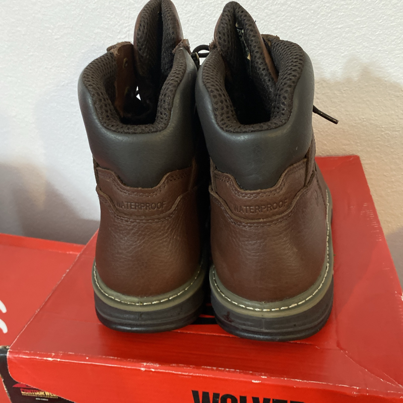 Men’s Wolverine Darco 6″ Steel Toe W02406 Brown Leather Work Boot Size 8 EW