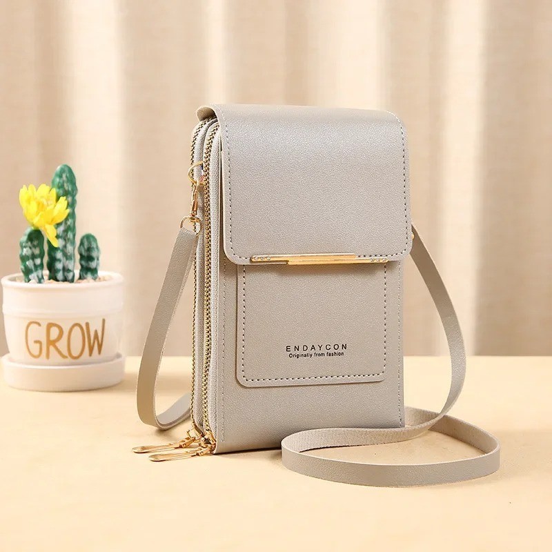 Women’s Crossbody Phone Bag Touch Screen Wallet PU Leather Shoulder Purse