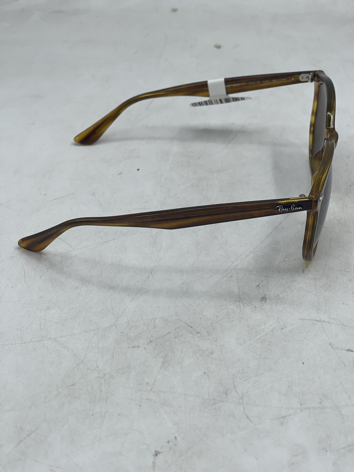 Ray Ban Unisex Irregular Sunglasses Striped Light Havana Dark Brown