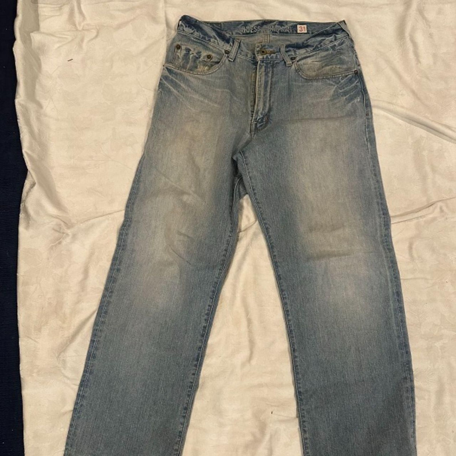 Guess Men’s Grey and Black Jeans