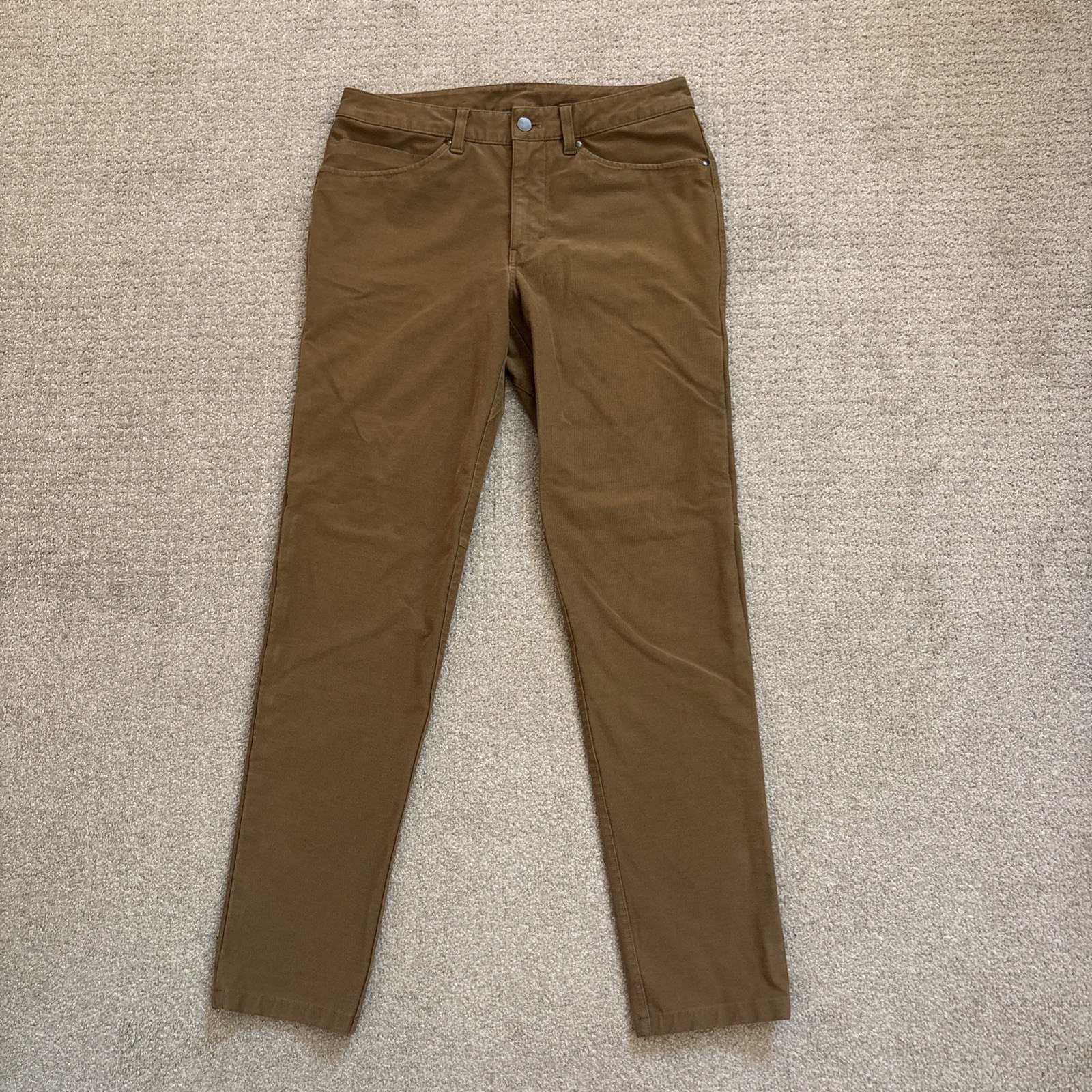 Lululemon ABC Utilitech Pants Mens 30/31 Beige Abrasion Resistant Slim Fit Work