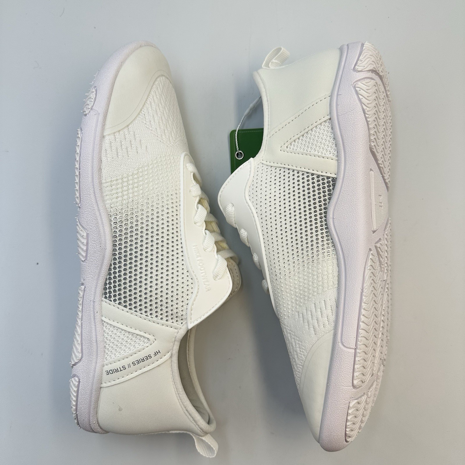 Hike Footwear HF Stride White Gray Sneaker EU 42 M 9-9.5 W 11-11.5 Ltwt Natural