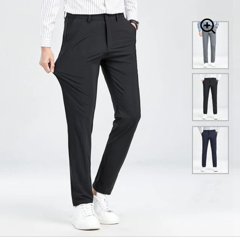 Tailored Black 4Way Stretch Dress Pants AnyTime Sizes 29,30,31,32,33,34,36,38,40