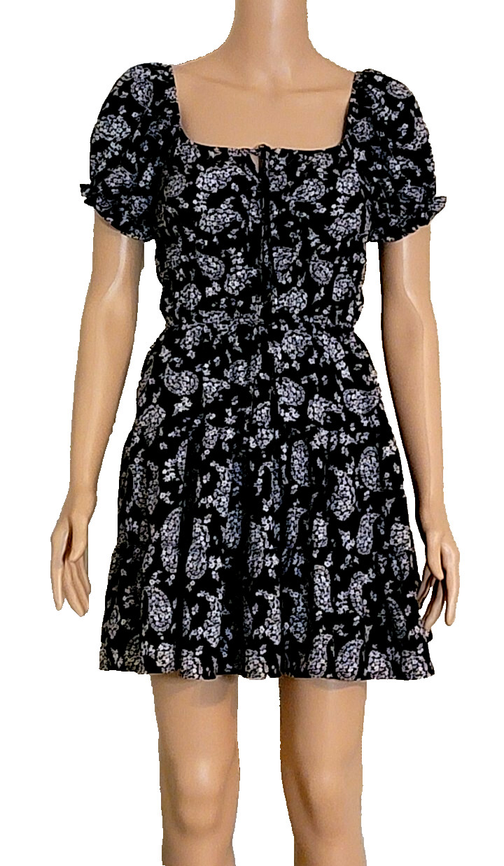 Hesperus Black Floral Dress Size S