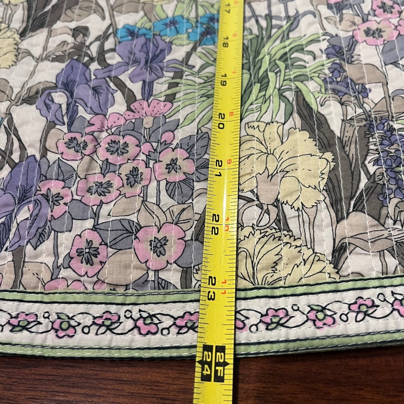 Reversible Quilted Floral Jacket Green Pink Blue Botanical Print Coat Whimsical