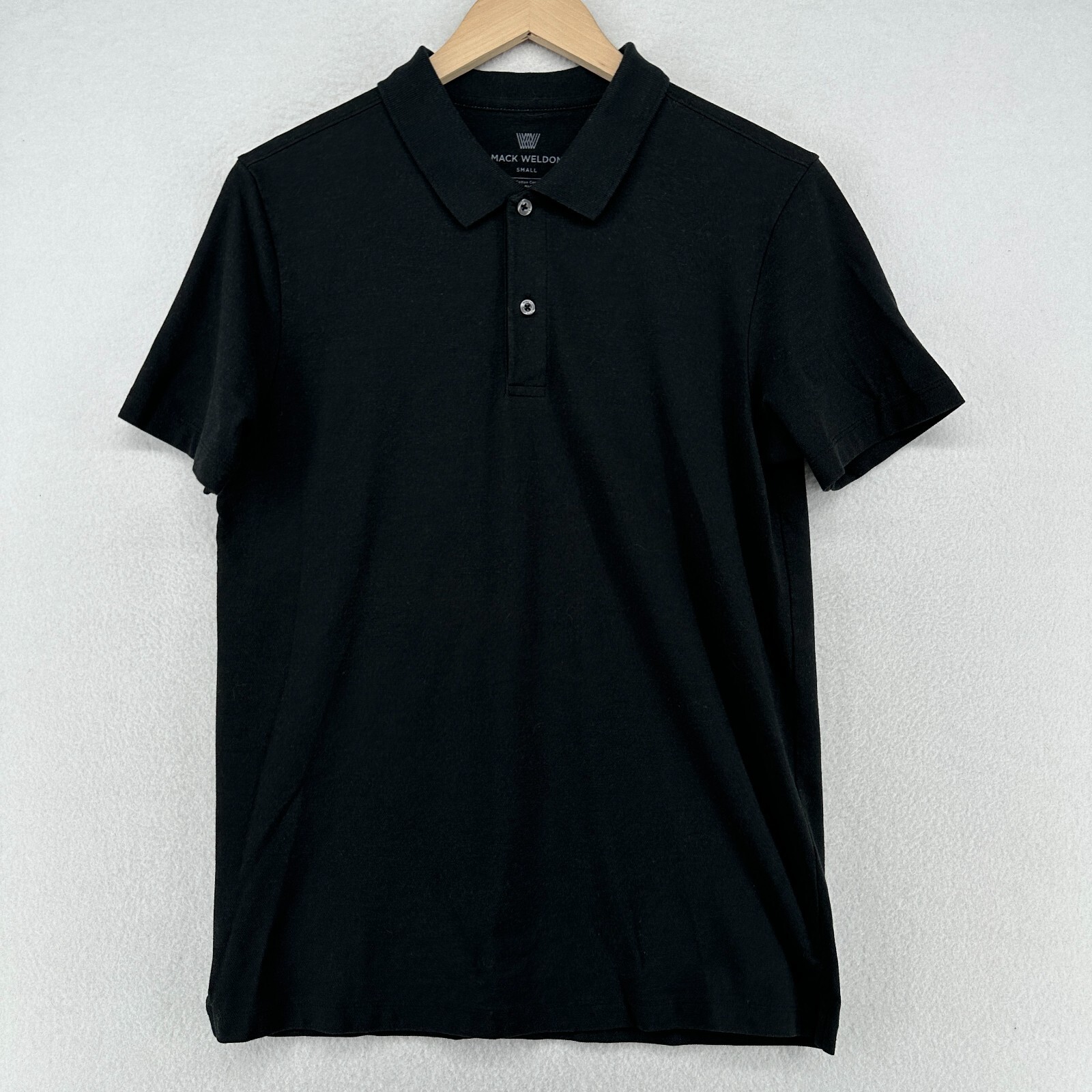 MACK WELDON Shirt S Golf Polo For Daily Wear Pique Cotton Blend Tennis Black
