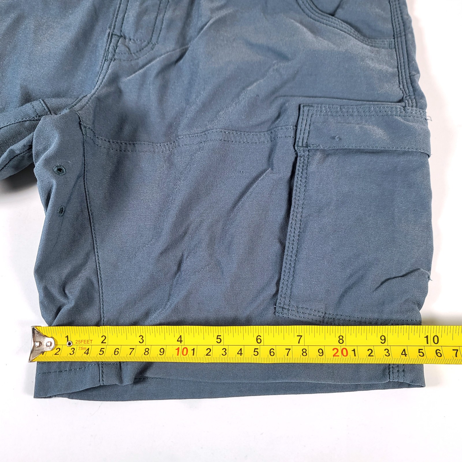 prAna Zion II Shorts Men’s 30 Blue Cargo Hiking Camping Utility Climbing Stretch
