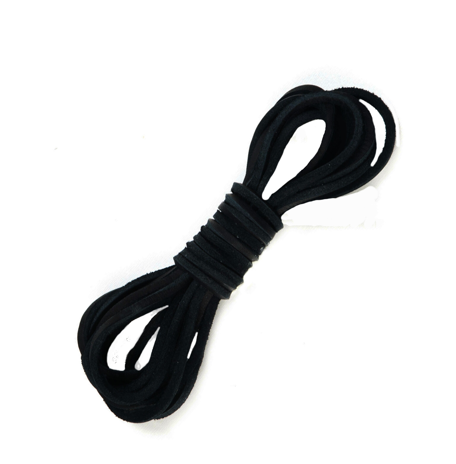 Solid Black Leather Boot Laces ~ 108″ x 1/8″ fits up to 14″ Work Boot – 1 PAIR