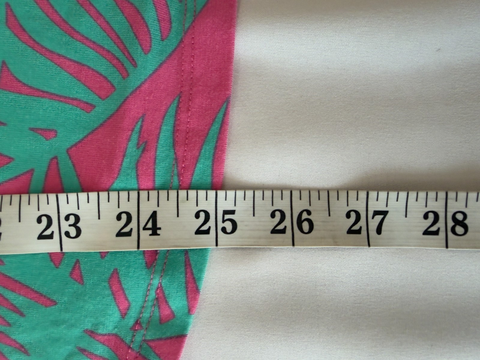 Belle by Kim Gravel Tropical Women’s Large Palm Print Top 3/4 Sleeve Zip Neck