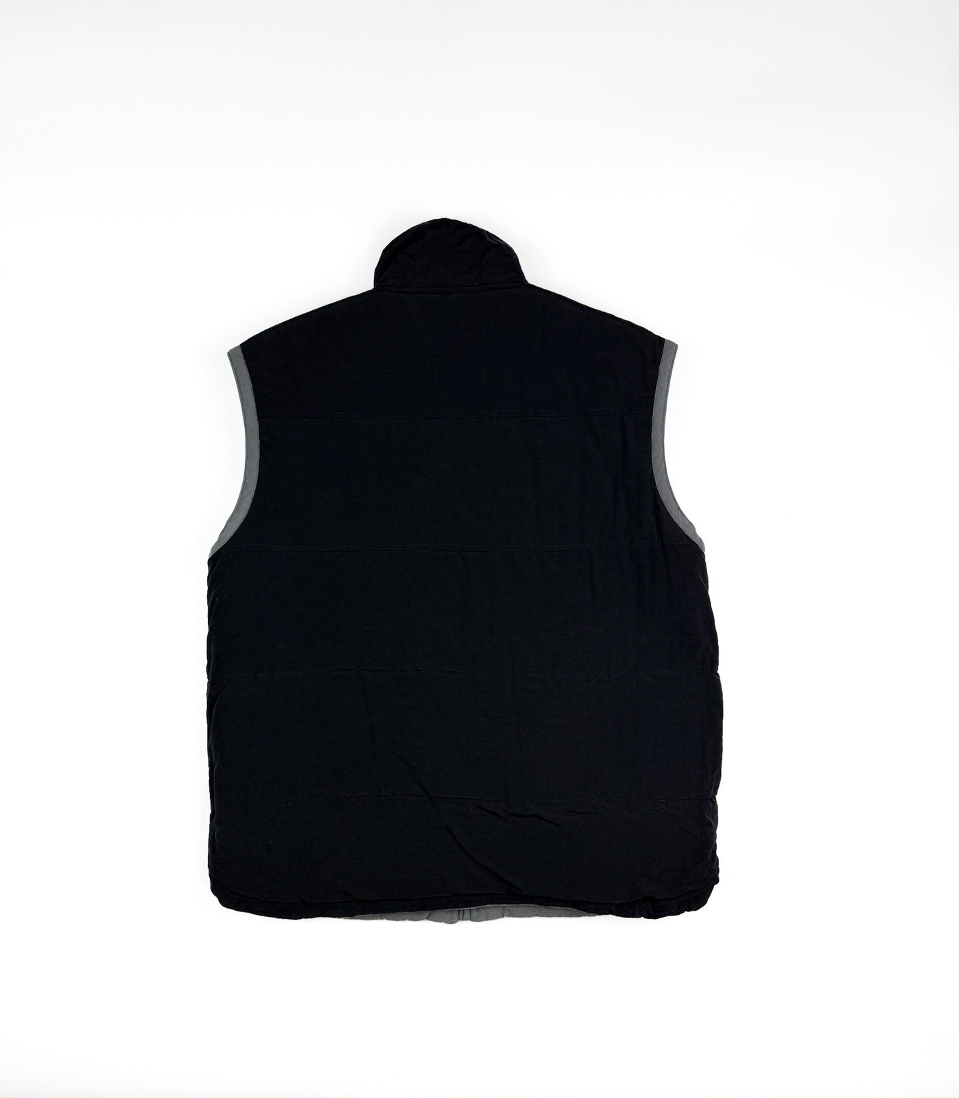 Vintage Nike Black Size Medium Ripstop Full Zip Vest Body Warmer Gilet 90s Y2K
