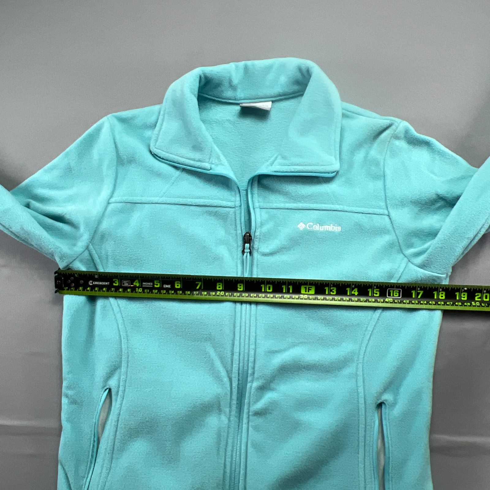 Columbia Fast Trek II Fleece Jacket Womens S Turquoise Hiking Camping Full Zip
