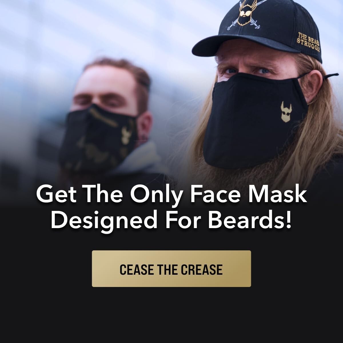 Beard Defender Face Mask for Men by The Beard Struggle – Adjustable Beard Mask