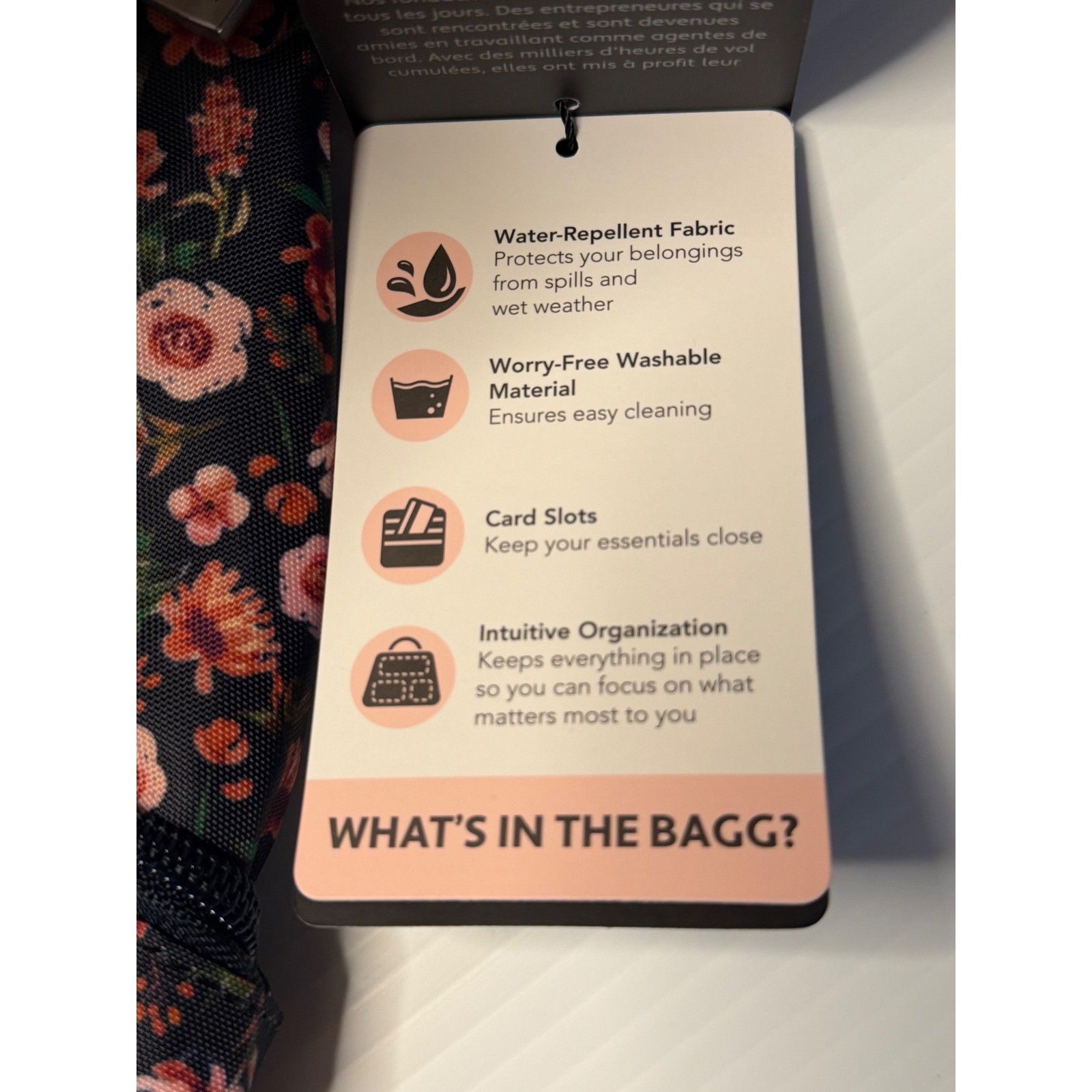 Baggallini Mini Sling Bag Autumn Peony Floral Crossbody Travel Backpack Comfort