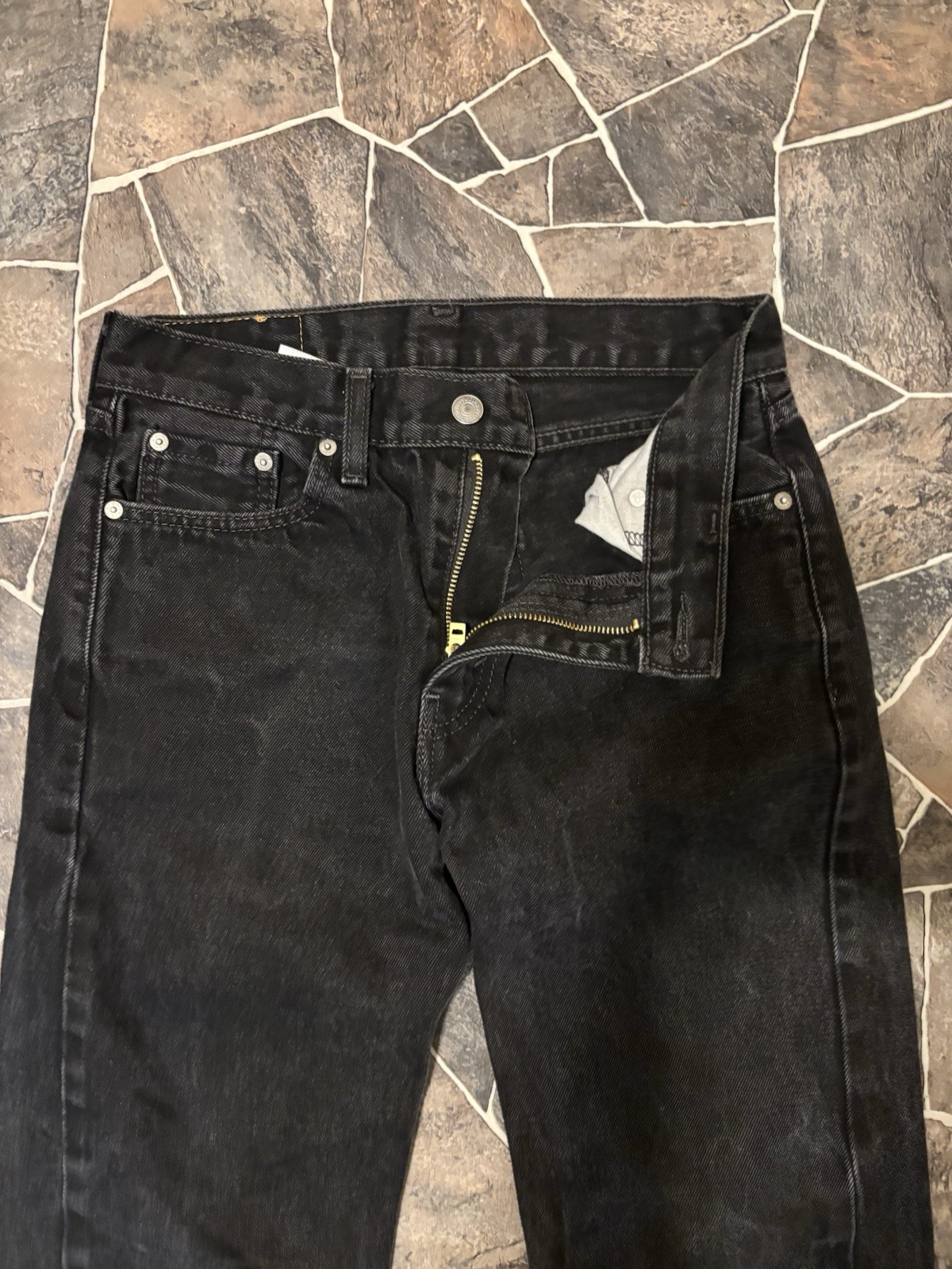 Levi’s 505 Black Jeans Men’s 30×29 Straight Leg Denim Pants