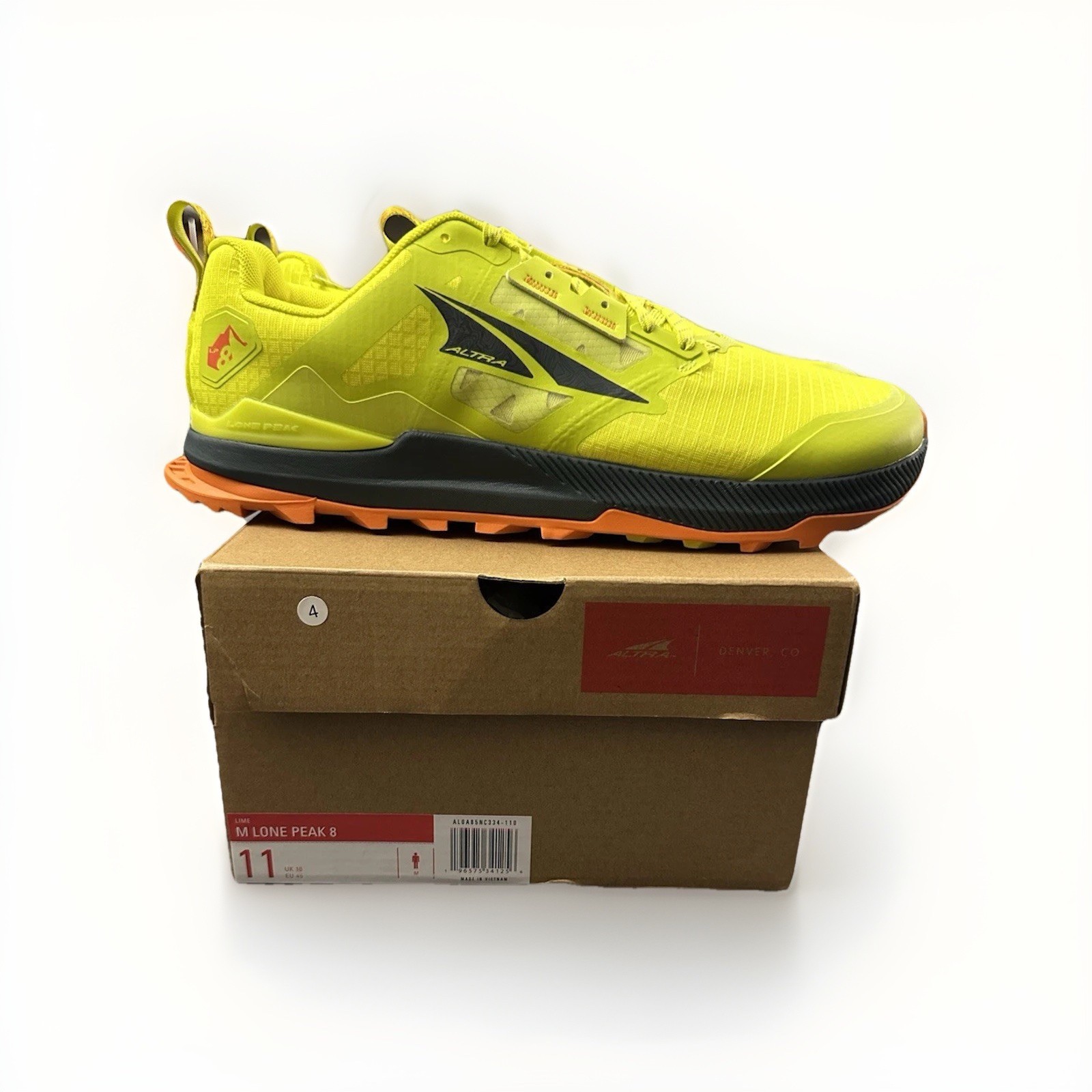 Altra Lone Peak 8 Hiking Running Shoe Men’s Size 11 Lime